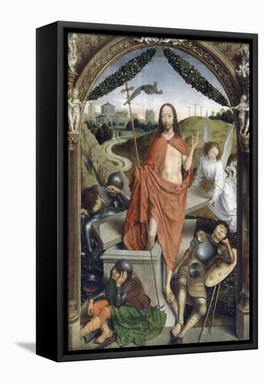 Triptyque de la résurrection (Résurrection, Martyre de Saint Sébastien, l'Ascencion)-Hans Memling-Framed Premier Image Canvas