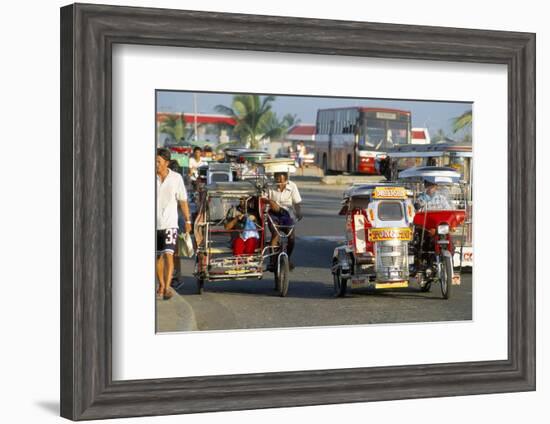 Trishaws, Port of Lucena, Southern Area, Island of Luzon, Philippines, Southeast Asia-Bruno Barbier-Framed Photographic Print