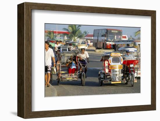 Trishaws, Port of Lucena, Southern Area, Island of Luzon, Philippines, Southeast Asia-Bruno Barbier-Framed Photographic Print