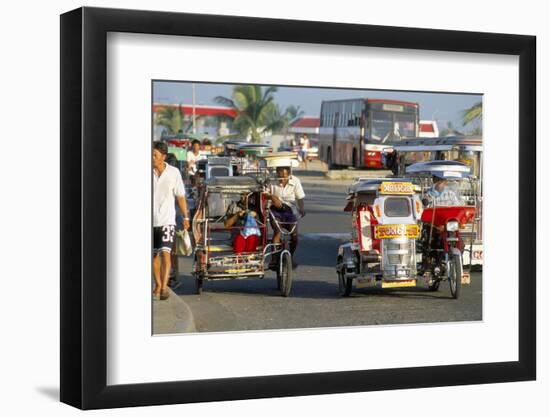 Trishaws, Port of Lucena, Southern Area, Island of Luzon, Philippines, Southeast Asia-Bruno Barbier-Framed Photographic Print