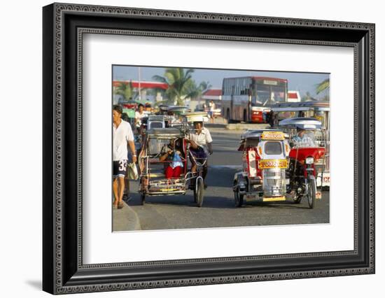 Trishaws, Port of Lucena, Southern Area, Island of Luzon, Philippines, Southeast Asia-Bruno Barbier-Framed Photographic Print