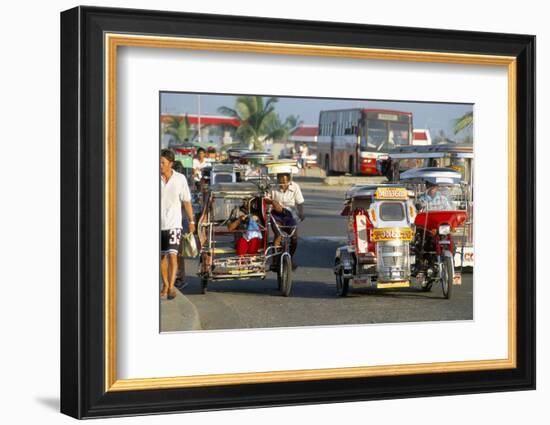 Trishaws, Port of Lucena, Southern Area, Island of Luzon, Philippines, Southeast Asia-Bruno Barbier-Framed Photographic Print