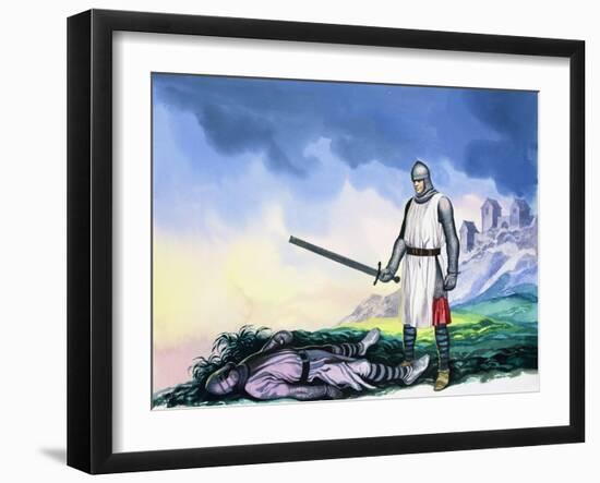 Tristan Sets Forth for Ireland, from 'Tristan and Isolde', 1973-Ron Embleton-Framed Giclee Print