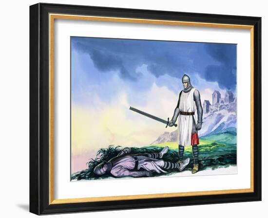 Tristan Sets Forth for Ireland, from 'Tristan and Isolde', 1973-Ron Embleton-Framed Giclee Print