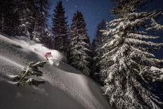 Night Powder turns with Adrien Coirier-Tristan Shu-Photographic Print