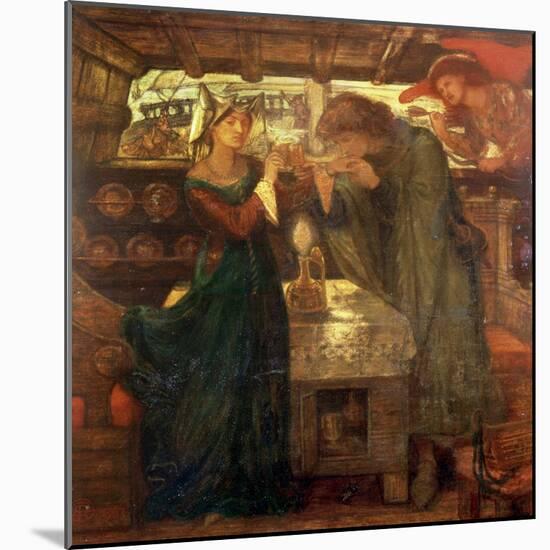 Tristram and Isolde Drinking the Love Potion, 1867-Dante Gabriel Rossetti-Mounted Giclee Print