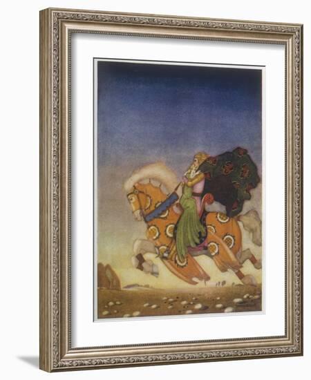 Tristram Carries Isolde Away to be His Uncle's Wife-Mackenzie-Framed Art Print