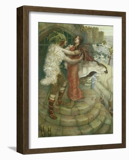 Tristram's Farewell to Iseult-William Stott-Framed Giclee Print