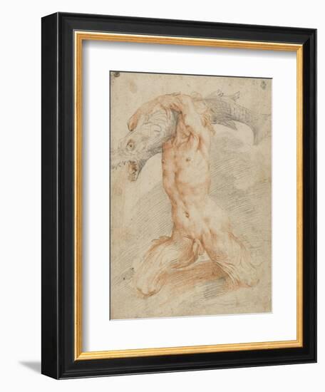 Triton portant un poisson-Federico Barocci-Framed Giclee Print