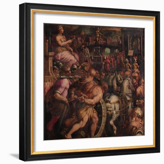 Triumph after the Victory of Pisa, 1563-1565-Giorgio Vasari-Framed Giclee Print