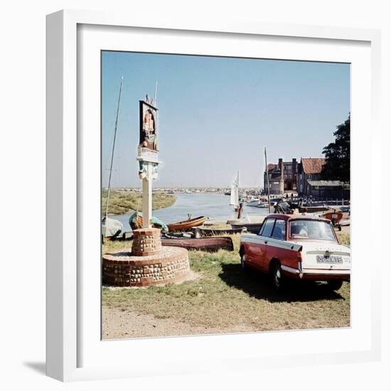 Triumph Herald Car on Norfolk Coastline, 1966-Malcolm MacNeil-Framed Photographic Print