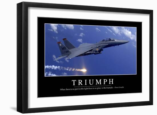 Triumph: Inspirational Quote and Motivational Poster-null-Framed Photographic Print