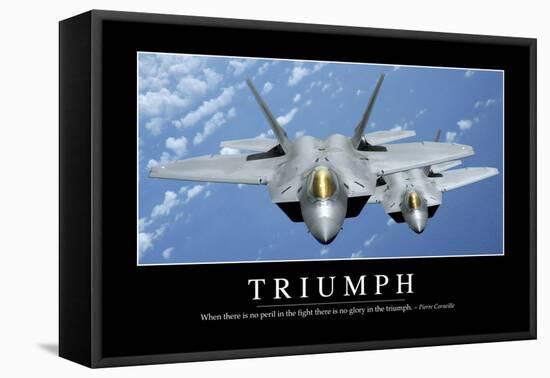Triumph: Inspirational Quote and Motivational Poster-null-Framed Premier Image Canvas