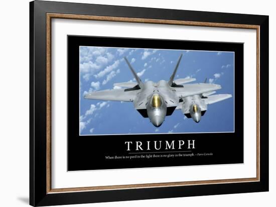 Triumph: Inspirational Quote and Motivational Poster-null-Framed Photographic Print