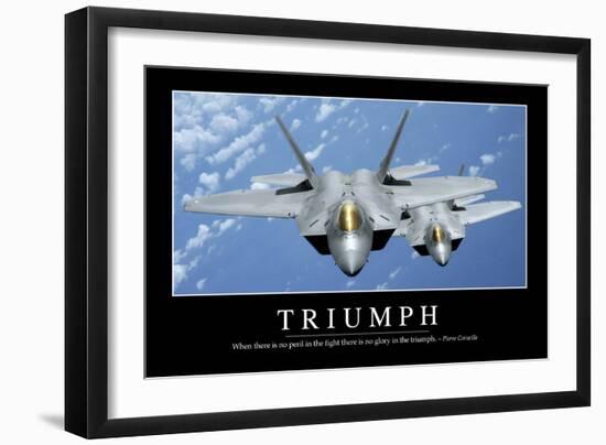 Triumph: Inspirational Quote and Motivational Poster-null-Framed Photographic Print