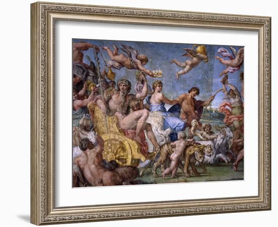 Triumph of Bacchus and Ariadne, from Loves of the Gods Frescos-Annibale Carracci-Framed Giclee Print