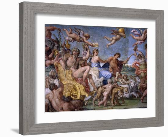 Triumph of Bacchus and Ariadne, from Loves of the Gods Frescos-Annibale Carracci-Framed Giclee Print