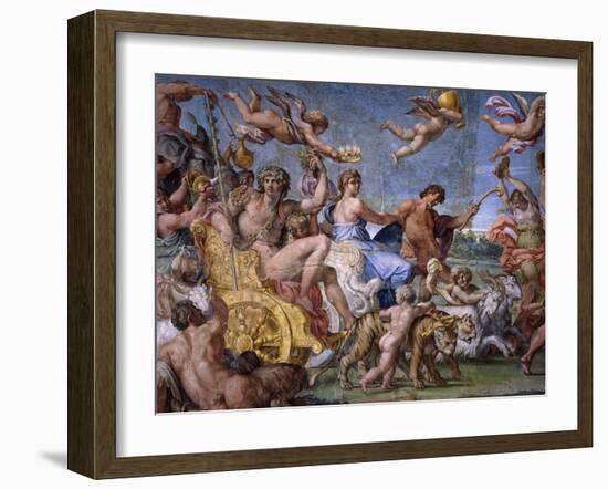 Triumph of Bacchus and Ariadne, from Loves of the Gods Frescos-Annibale Carracci-Framed Giclee Print