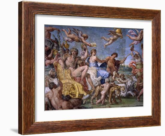 Triumph of Bacchus and Ariadne, from Loves of the Gods Frescos-Annibale Carracci-Framed Giclee Print