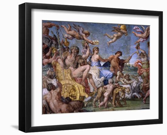 Triumph of Bacchus and Ariadne, from Loves of the Gods Frescos-Annibale Carracci-Framed Giclee Print