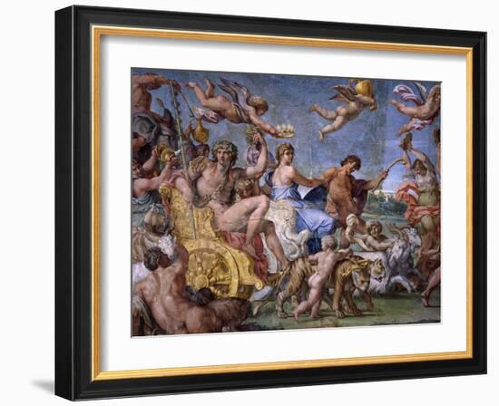 Triumph of Bacchus and Ariadne, from Loves of the Gods Frescos-Annibale Carracci-Framed Giclee Print