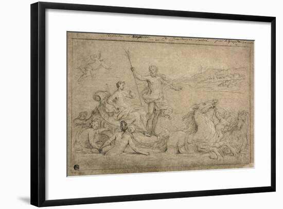 Triumph of Neptune and Amphitrite, 1706-07-Louis de Boullongne-Framed Giclee Print