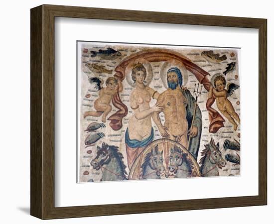 Triumph of Neptune and Amphitrite, Roman mosaic, early 4th century-Unknown-Framed Giclee Print