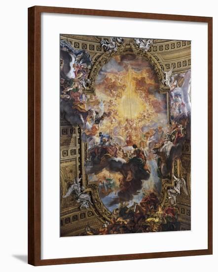 Triumph of Sacred Name of Jesus, Fresco by Giovanni Battista Gaulli known as Baciccio-null-Framed Giclee Print