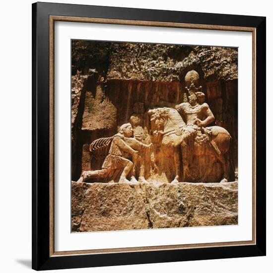 Triumph of Shapur I, 241-72 AD, Persian King, over Roman Emperor Valerian-null-Framed Photographic Print