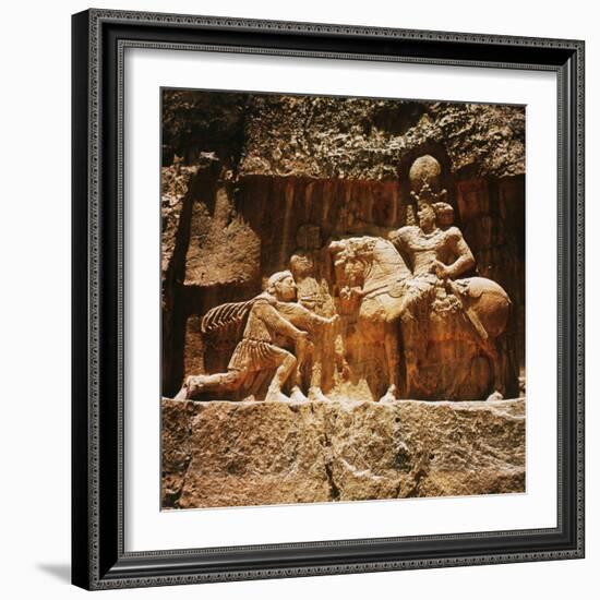 Triumph of Shapur I, 241-72 AD, Persian King, over Roman Emperor Valerian-null-Framed Photographic Print