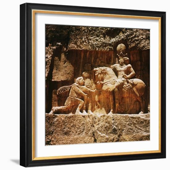 Triumph of Shapur I, 241-72 AD, Persian King, over Roman Emperor Valerian-null-Framed Photographic Print