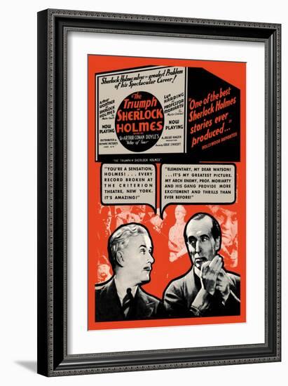 Triumph of Sherlock Holmes-null-Framed Premium Giclee Print
