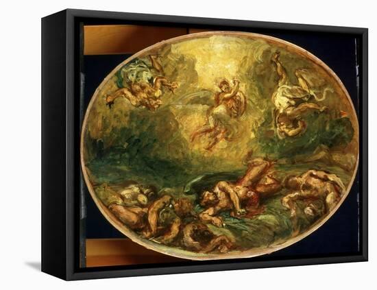 Triumph of St. Michael (Oil on Panel)-Ferdinand Victor Eugene Delacroix-Framed Premier Image Canvas