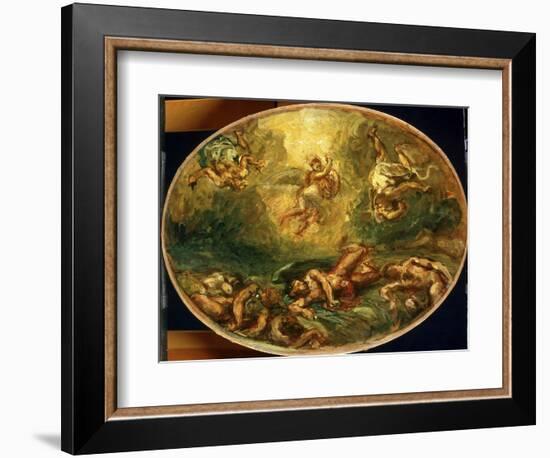 Triumph of St. Michael (Oil on Panel)-Ferdinand Victor Eugene Delacroix-Framed Giclee Print