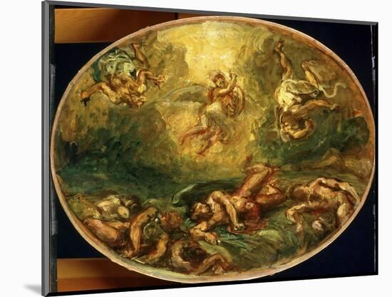 Triumph of St. Michael (Oil on Panel)-Ferdinand Victor Eugene Delacroix-Mounted Giclee Print