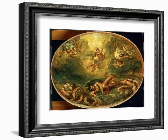 Triumph of St. Michael (Oil on Panel)-Ferdinand Victor Eugene Delacroix-Framed Giclee Print