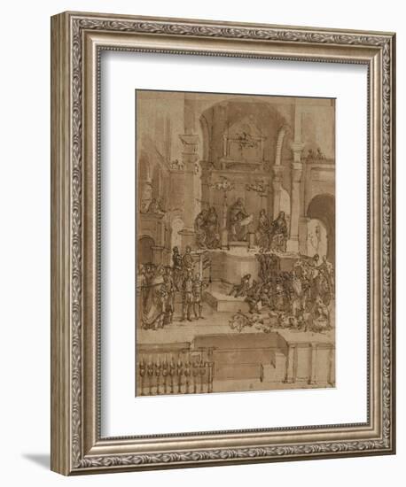 Triumph of St Thomas Aquinas-Filippino Lippi-Framed Art Print