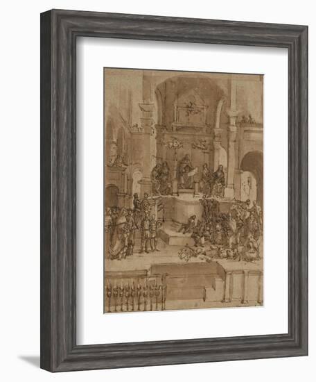 Triumph of St Thomas Aquinas-Filippino Lippi-Framed Art Print