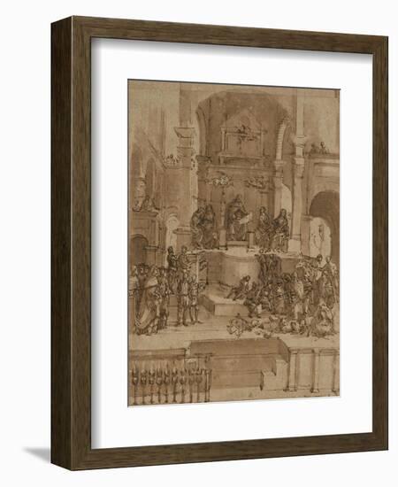 Triumph of St Thomas Aquinas-Filippino Lippi-Framed Art Print