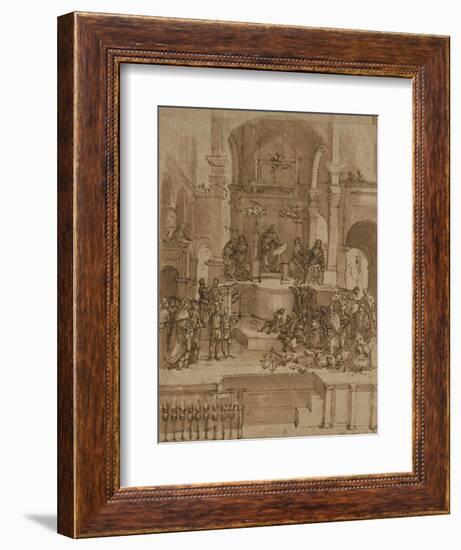 Triumph of St Thomas Aquinas-Filippino Lippi-Framed Art Print