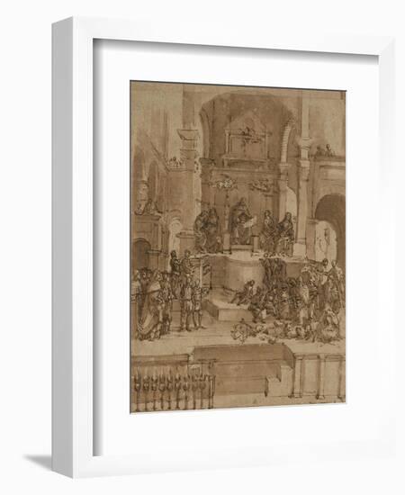 Triumph of St Thomas Aquinas-Filippino Lippi-Framed Art Print