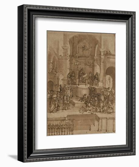 Triumph of St Thomas Aquinas-Filippino Lippi-Framed Art Print