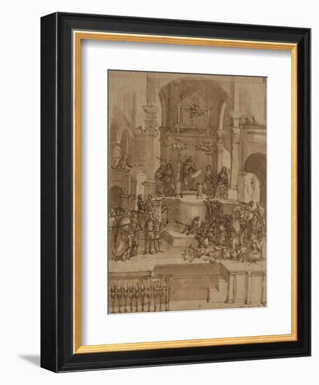 Triumph of St Thomas Aquinas-Filippino Lippi-Framed Art Print