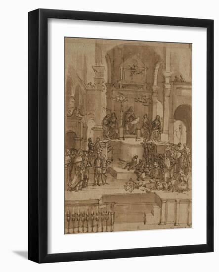 Triumph of St Thomas Aquinas-Filippino Lippi-Framed Art Print