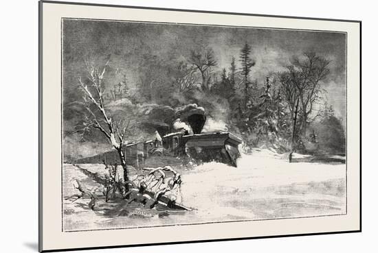 Triumph of the Snow-Plough, Canada, Nineteenth Century-null-Mounted Giclee Print