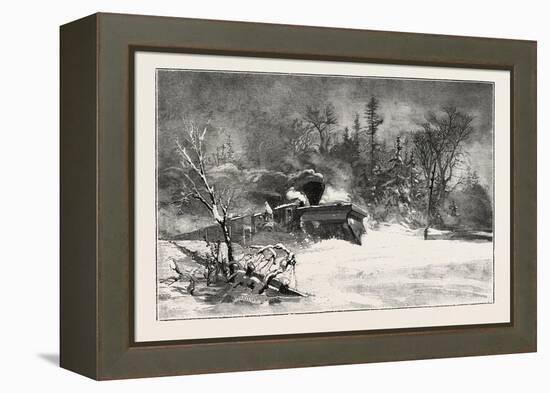 Triumph of the Snow-Plough, Canada, Nineteenth Century-null-Framed Premier Image Canvas