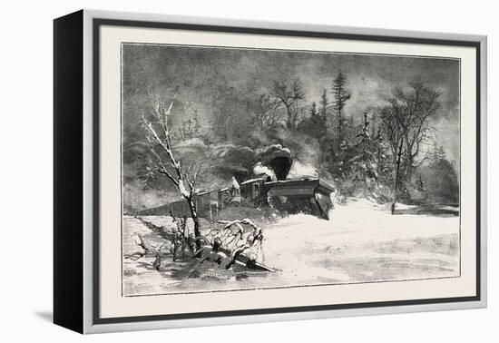 Triumph of the Snow-Plough, Canada, Nineteenth Century-null-Framed Premier Image Canvas