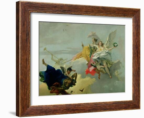 Triumph of Virtue and Nobility-Giovanni Battista Tiepolo-Framed Giclee Print