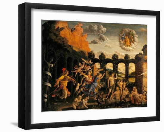 Triumph of Virtue-Andrea Mantegna-Framed Art Print