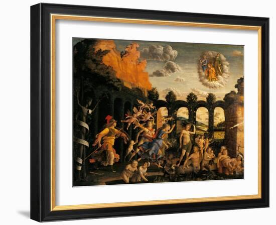 Triumph of Virtue-Andrea Mantegna-Framed Art Print